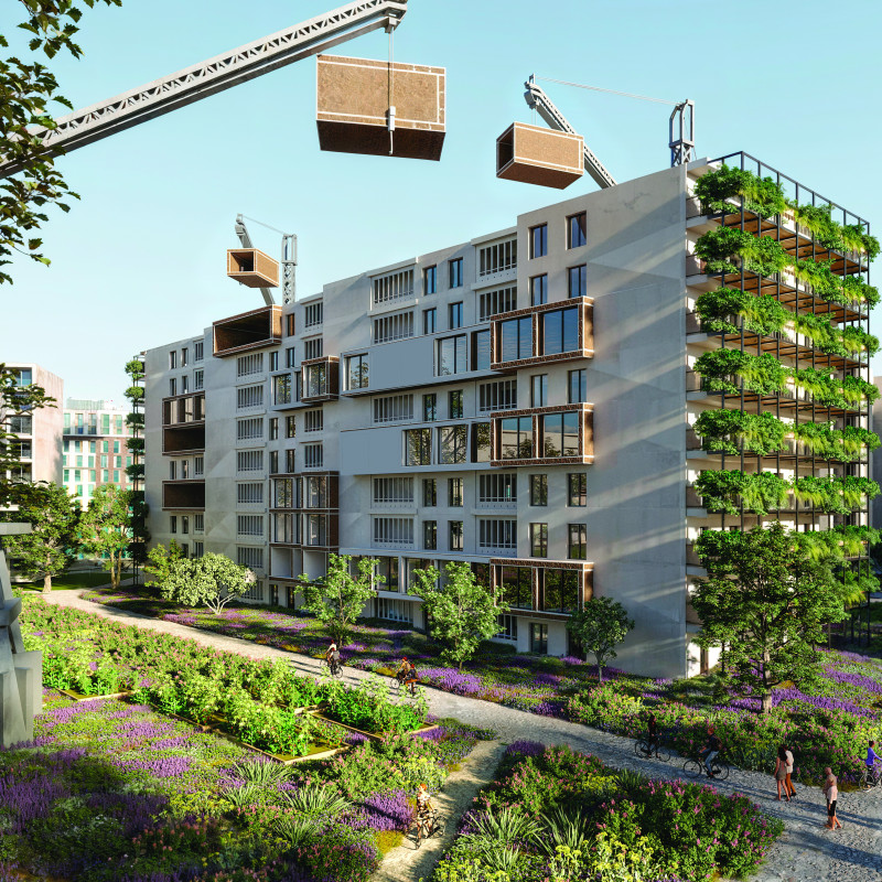 Prefabricated Straw Panels Shape Sustainable Urban Community Spaces