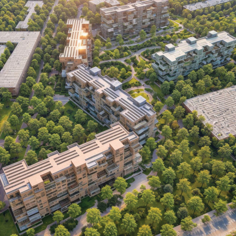 Charred Wooden Shingles and Concrete Facades in a Sustainable Urban Housing Solution