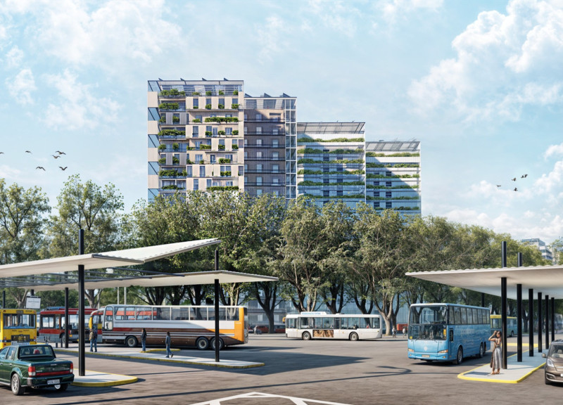 Cross-Laminated Timber Structuring with Charred Shingles for Sustainable Urban Living