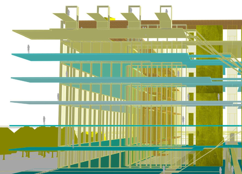 Charred Wooden Shingles and Transparent Facades Enhance Community Connectivity in Urban Regeneration