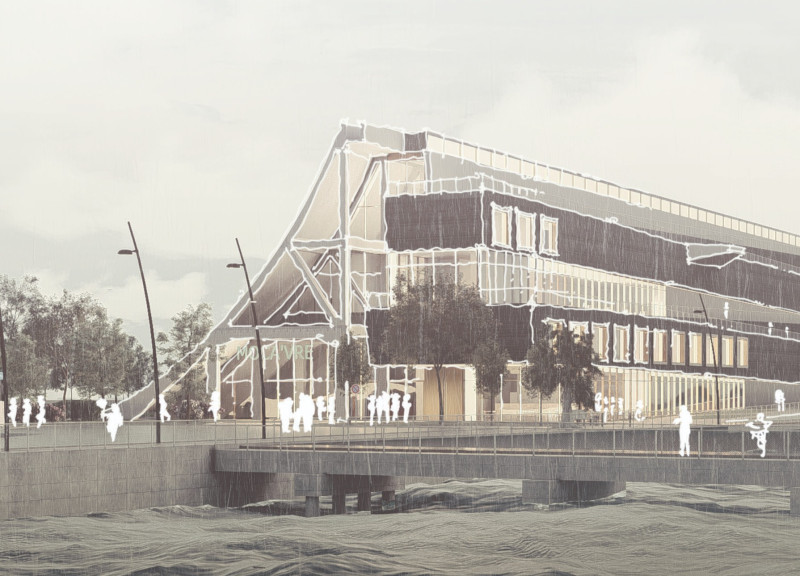 Terraced Design Featuring Sloping Roofs and Local Materials for a Contemporary Art Museum