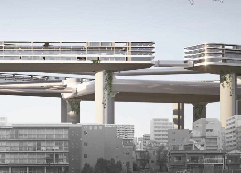 Elevated Community Spaces Enhanced by Sky Gardens and Photovoltaic Panels