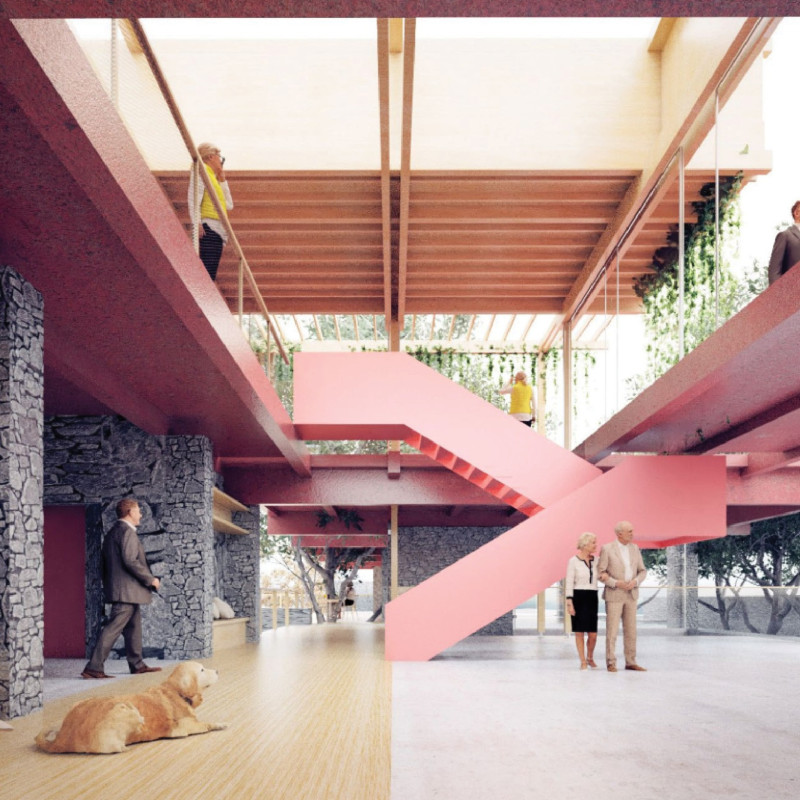 Charred Wooden Shingles and Sustainable Concrete Create Integrated Garden Housing for Retirees