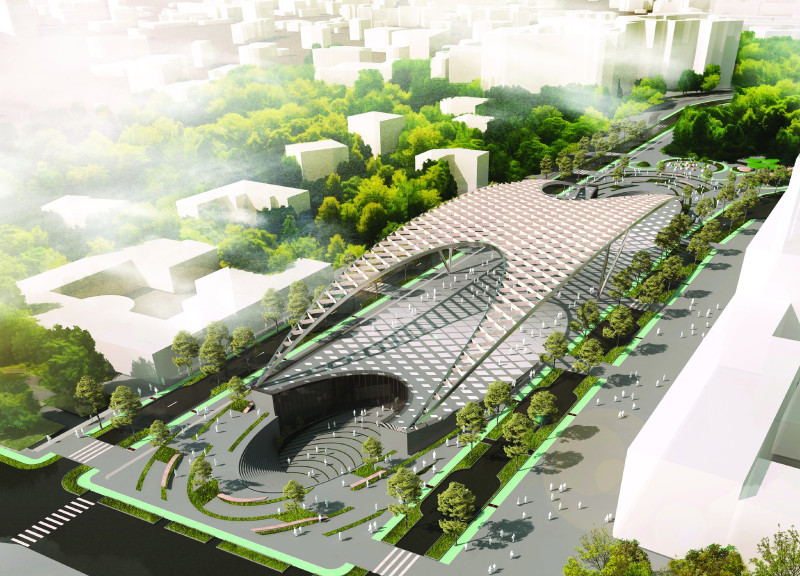 Tensile Membrane Structures and Underground Museum Transforming Civic Engagement in Urban Spaces