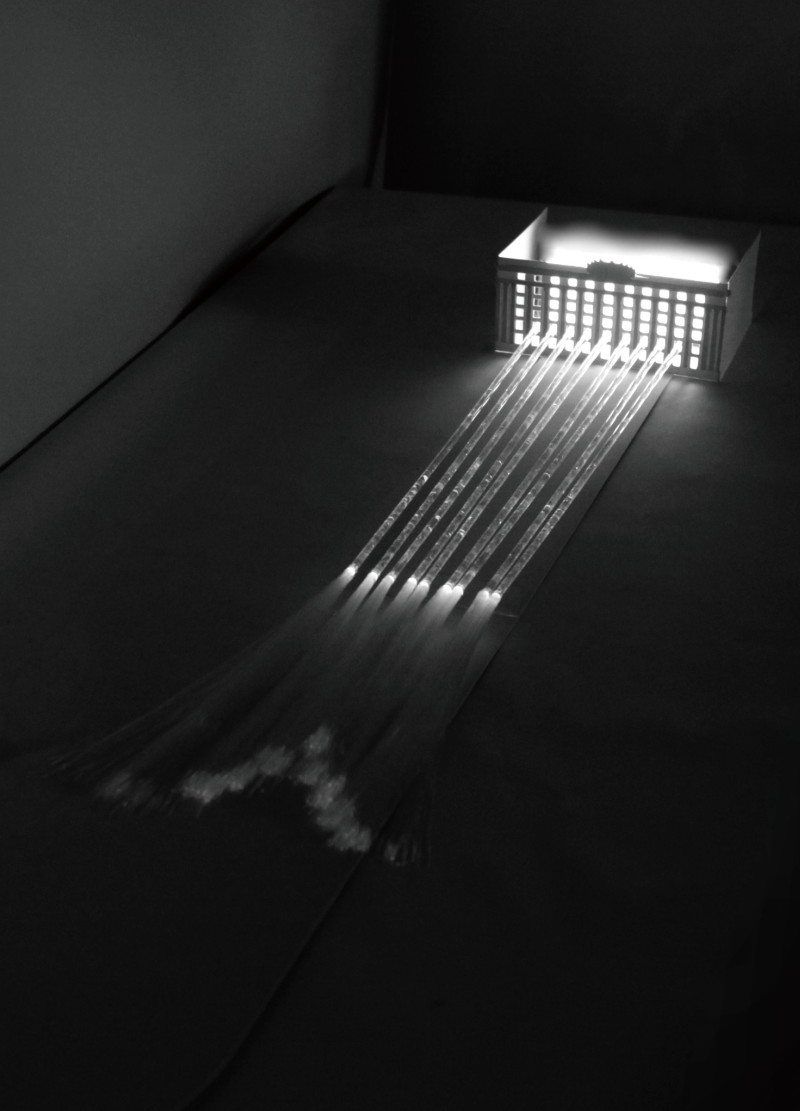 Recycled Steel and Textured Glass Integrate into a Sustainable Public Space