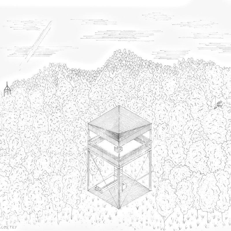 Elevated Structure Featuring Charred Wooden Shingles and Natural Timber Integration for Community Engagement