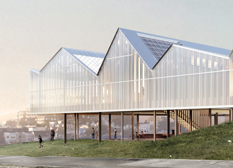 Charred Wooden Shingles and Expansive Glass Facades in a Multifunctional Urban Agriculture Hub