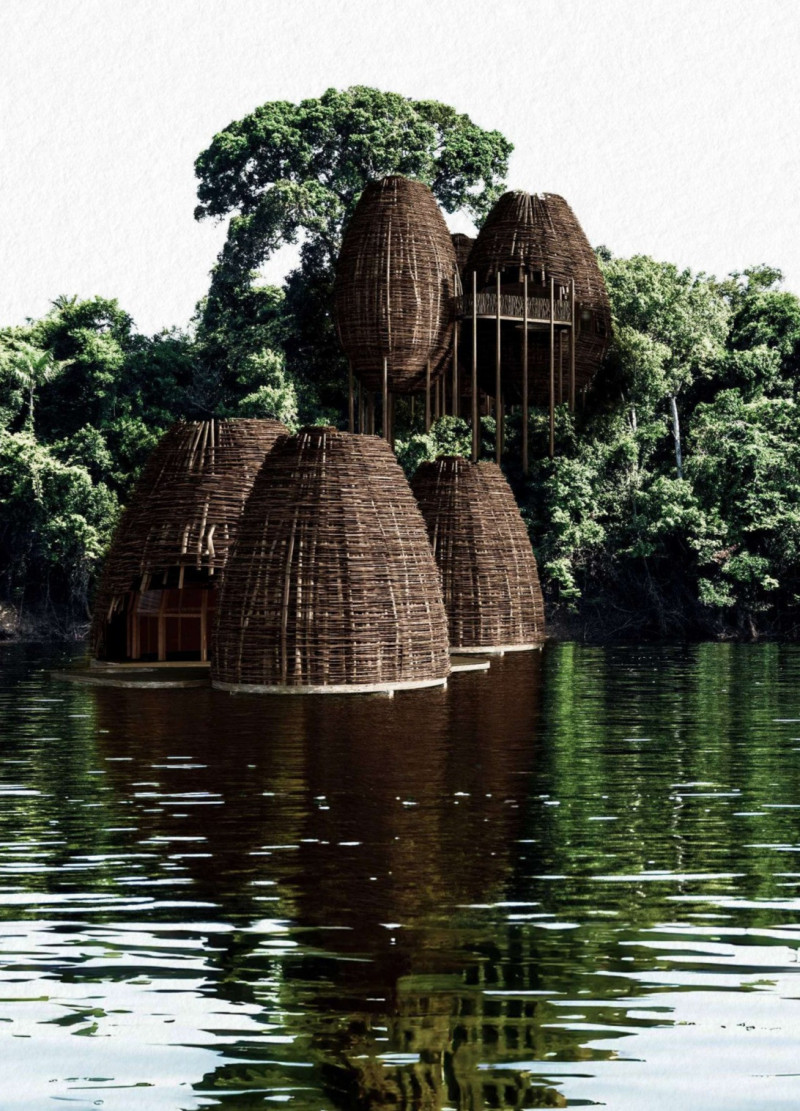 Bamboo Structures Embracing Nature with Flexible Community Spaces