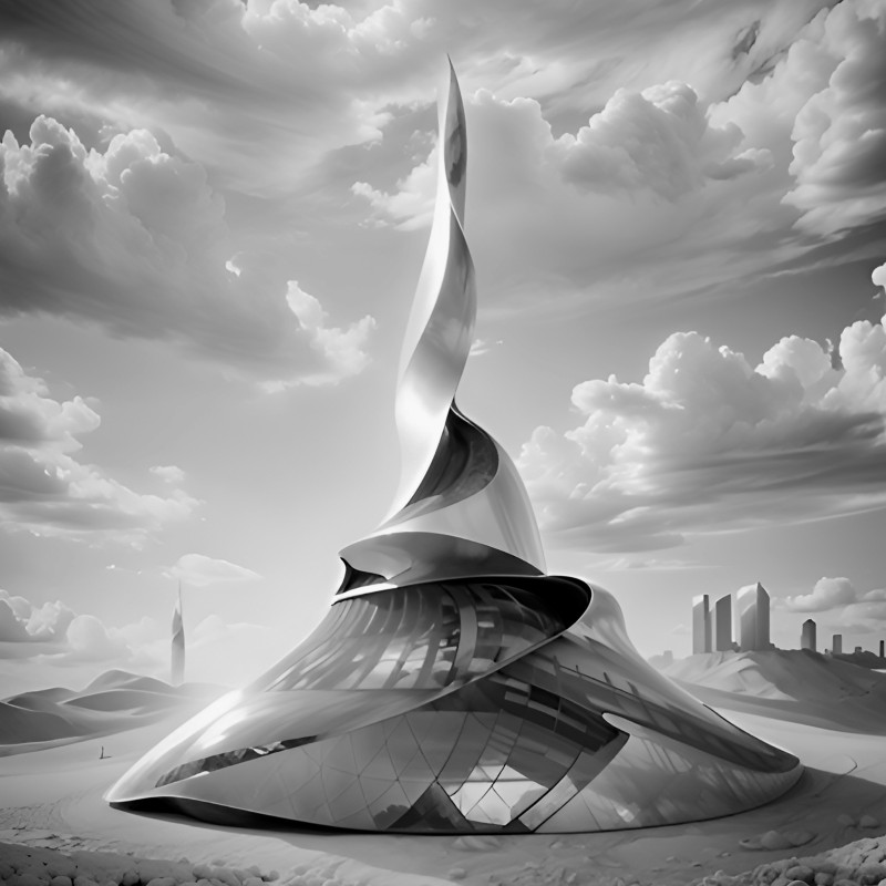 Curvilinear Glass Facade Blending Concrete and Metal in a Community-Centric Space