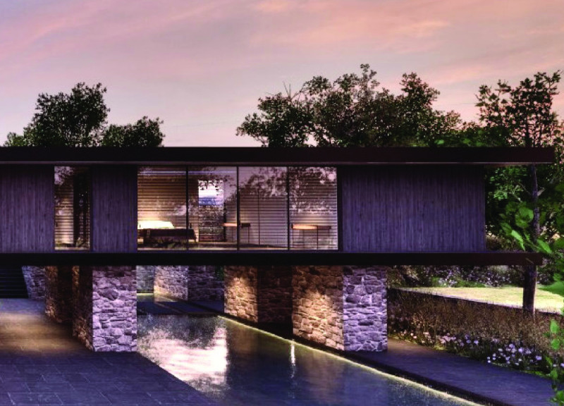 Seamless Integration of Glass and Stone in a Modern Farmhouse Renovation