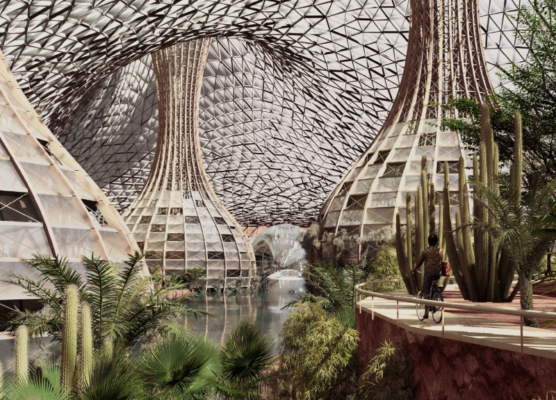 Pneumatic Membranes and Geopolymer Structures in Sustainable Community Living