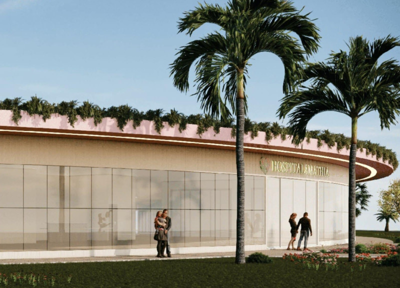 Heart-Shaped Facility Incorporating Green Facades and Natural Light for Enhanced Patient Well-Being