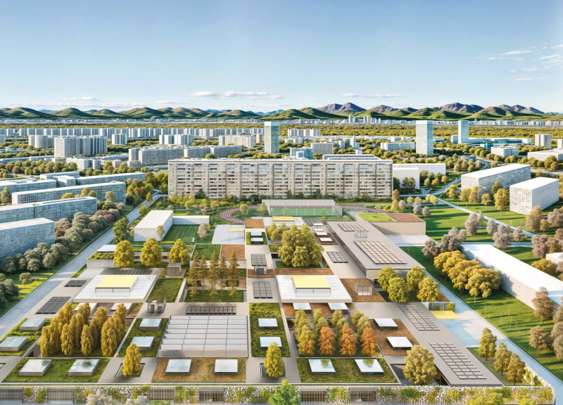 Charred Wooden Shingles and Modular Spaces in a Sustainable Learning Environment