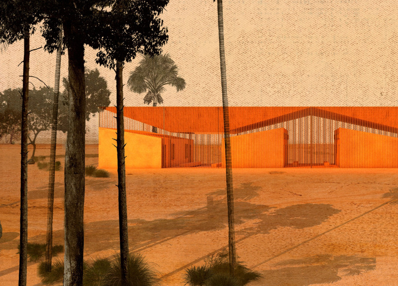 Clay Brick Pavilion Integrating Tropical Gardens and Local Timber Construction