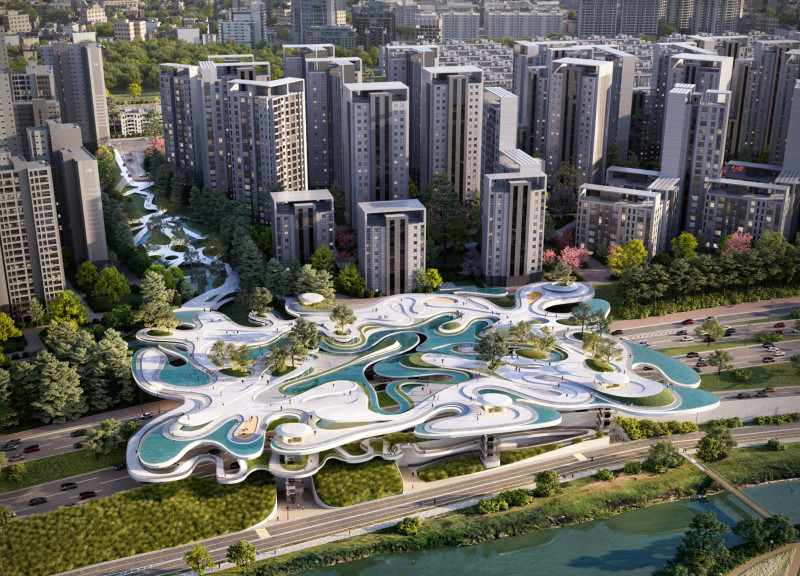 Fluid Geometry Enhanced by Native Flora and Sustainable Materials Along the Han River