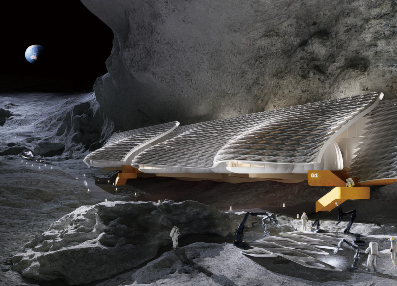 Inflatable Membranes and Composite Materials Shaping Sustainable Lunar Living