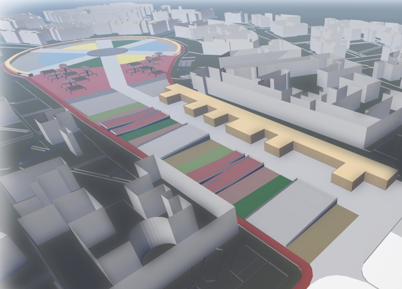 Recycled Rubble and Geotextile Drainage Create a Multifunctional Urban Oasis