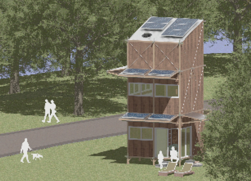 Charred Wooden Shingles and Cross-Laminated Timber Panels Define a Sustainable Hiking Retreat