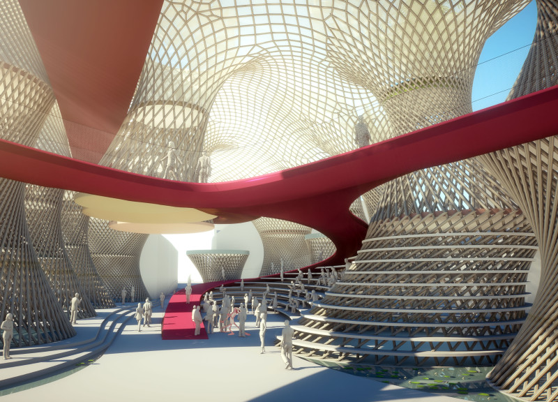 Bamboo Catwalk Integrating Bioclimatic Design Within a Sustainable Fashion Hub