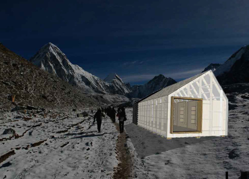 Polycarbonate Panels and Reinforced Timber Framework Create a Flexible Shelter in High-Altitude Terrain