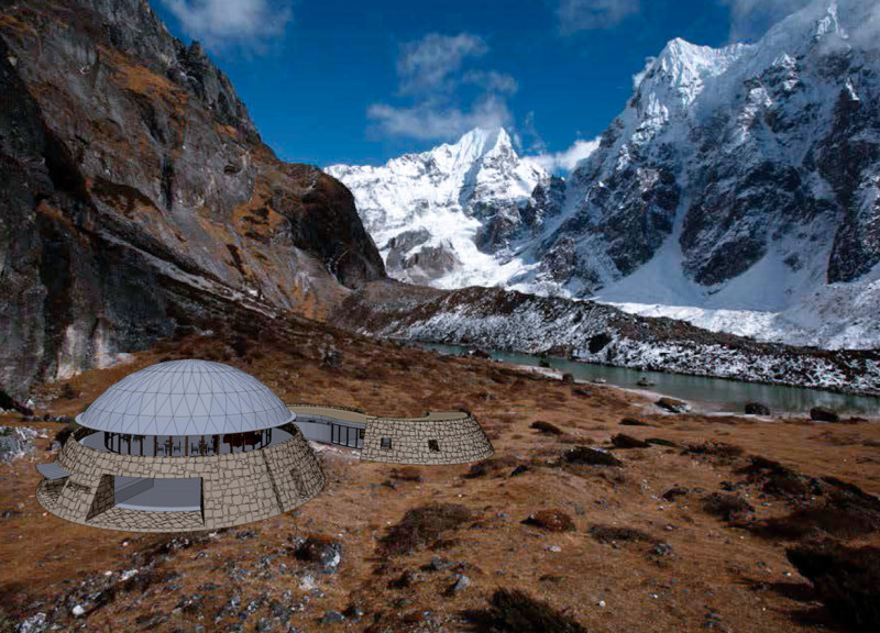 Charred Wooden Shingles and Modular Design Create a Sustainable Shelter in the Himalayas