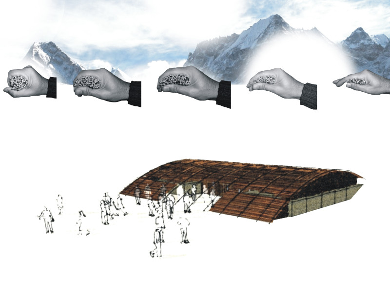 Curvilinear Form Emphasizes Local Stone and Cross-Laminated Timber in Mountain Retreat