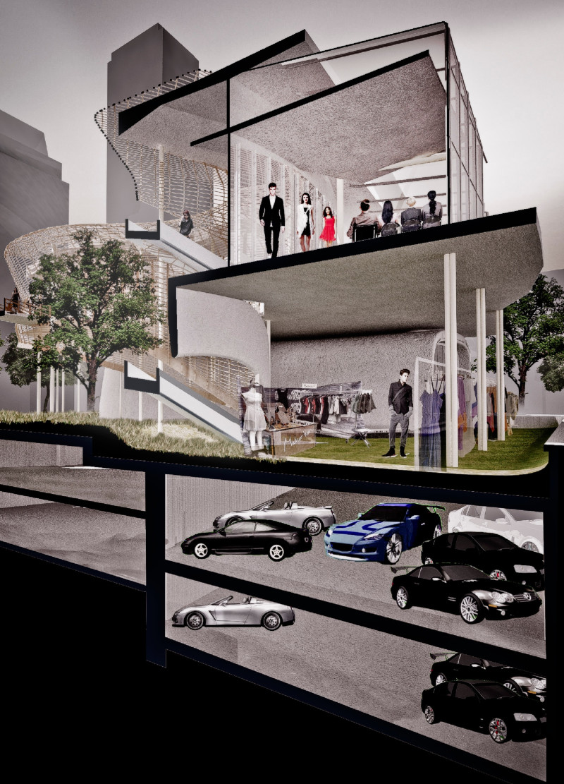 Bamboo Facade and Concrete Shell Create a Flexible Cultural Hub for Fashion Education