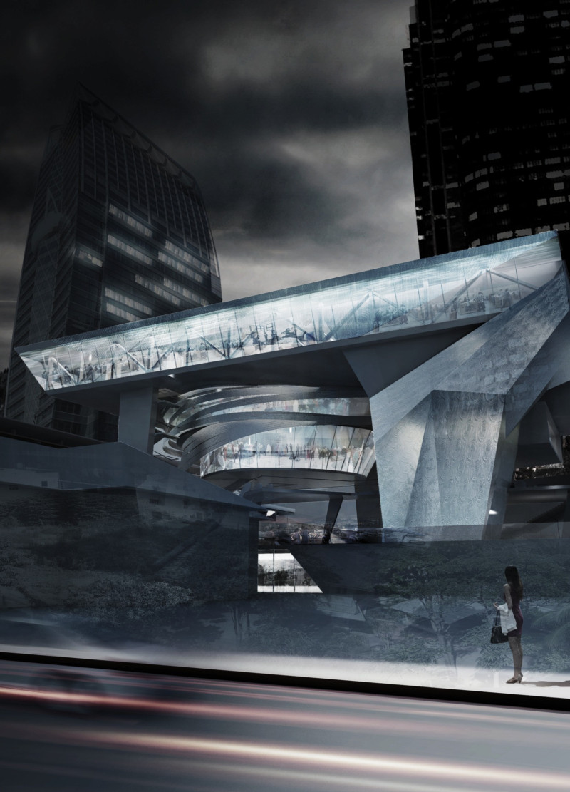 Curvilinear Canopy of Transparent Glass and Sustainable Materials for a Dynamic Community Hub