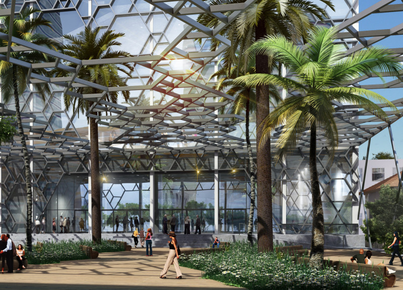 Charred Wooden Shingles and Glass Facades Defining a Sustainable Community Hub