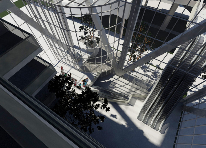 Charred Wood Accents and Glass Facades Define a Multi-Functional Cultural Center