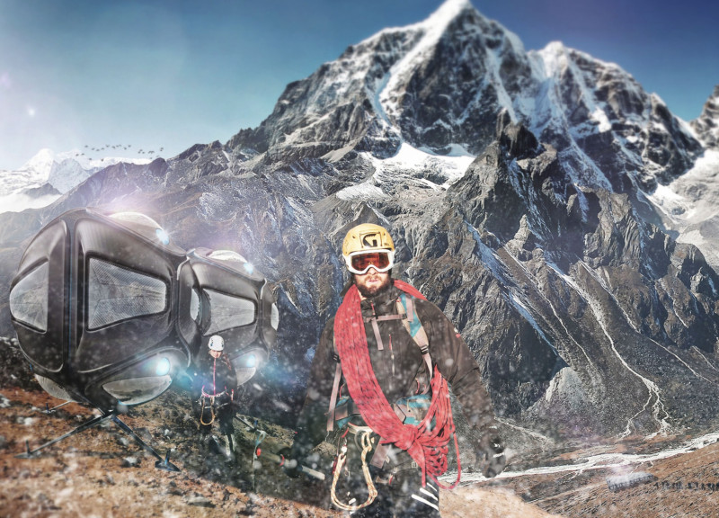 Modular Mountain Shelter Using Composite Materials and Honeycomb Panels