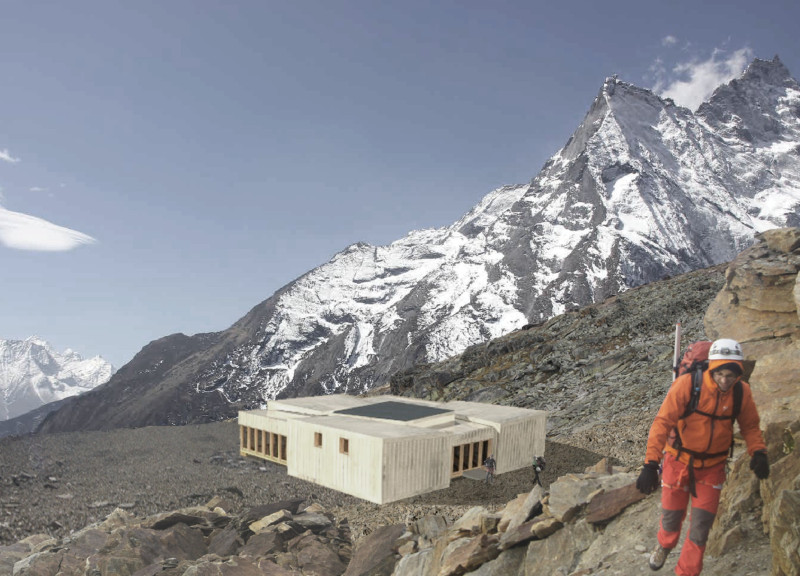 Gabion-Walled Retreat Built with Local Stone and Bamboo Finishes for High-Altitude Living