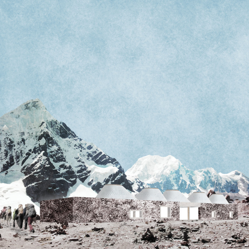 Charred Wooden Shingles and Local Stone Form a Sustainable Shelter in the Himalayan Landscape