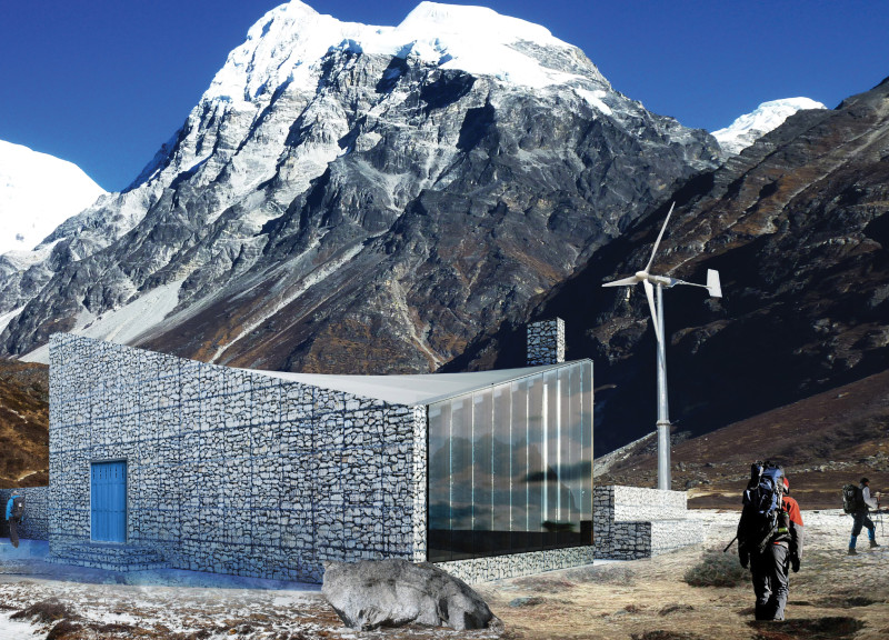 Gabion Walls and Etfe Membrane Roof in a Sustainable Mountain Retreat