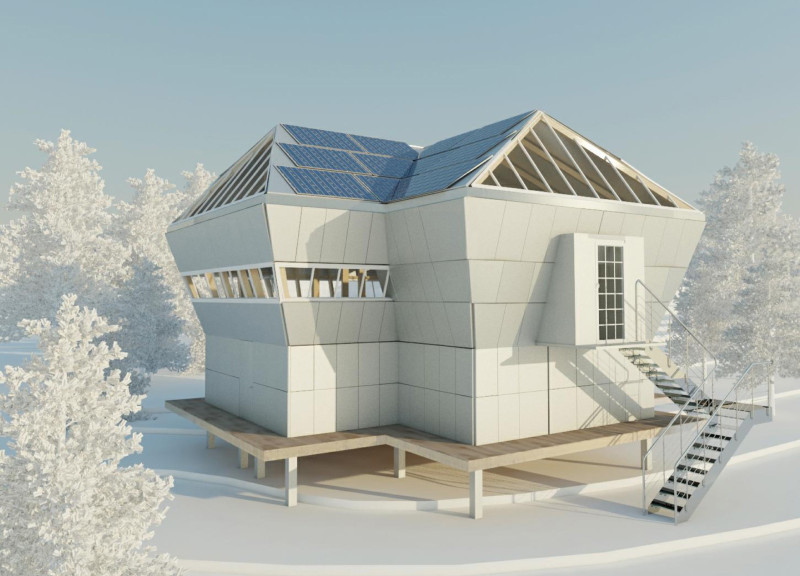 Charred Wooden Shingles and Mineral Wool Insulation Define Sustainable Mountain Retreat