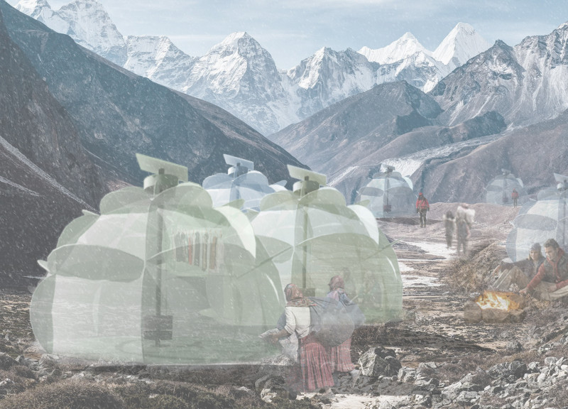 Solar-Powered Bamboo Shelters for High-Altitude Trekkers with Emergency Features