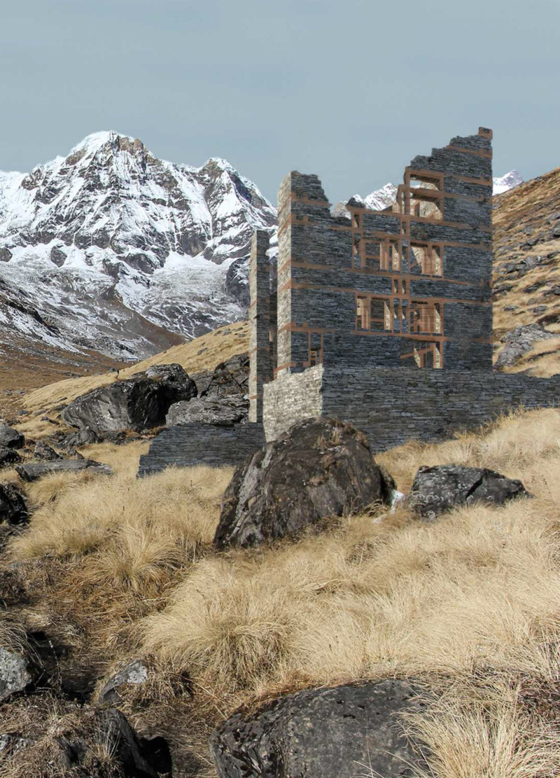 Charred Wooden Shingles and Sustainable Glazing in a Mountainous Communal Retreat