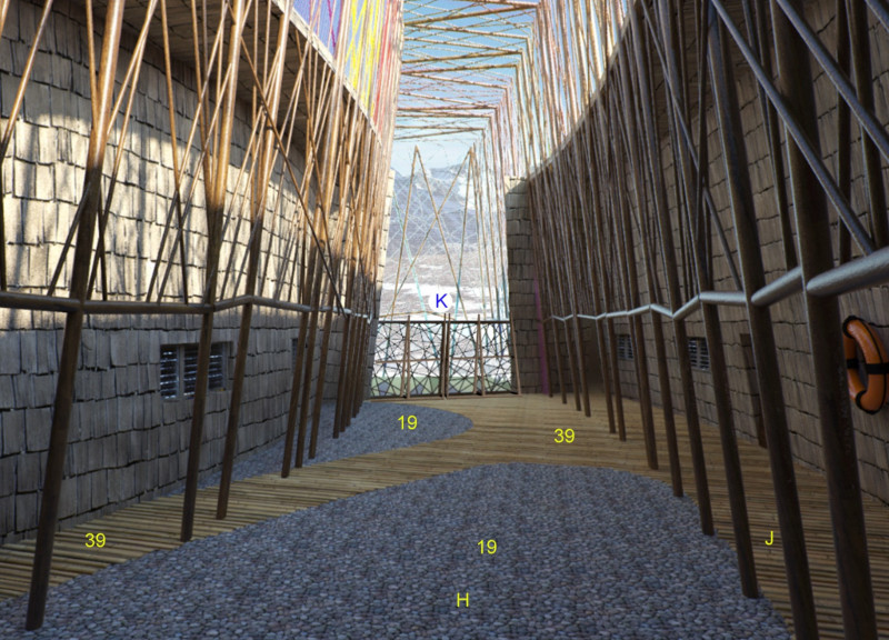 Gabion Walls and Bamboo Structure Create a Self-Sufficient Mountain Habitat