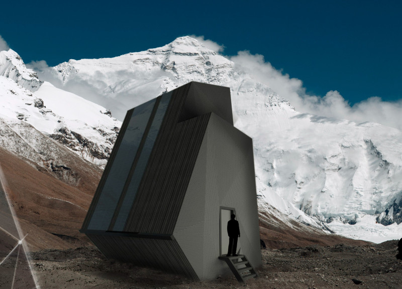 Charred Wood Facade and Polycarbonate Panels in a Sustainable Mountain Shelter