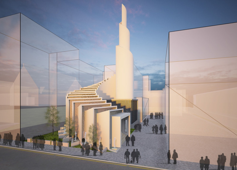 Mushrabiah Screens and Spiral Form in a Public Library for Reflection and Learning