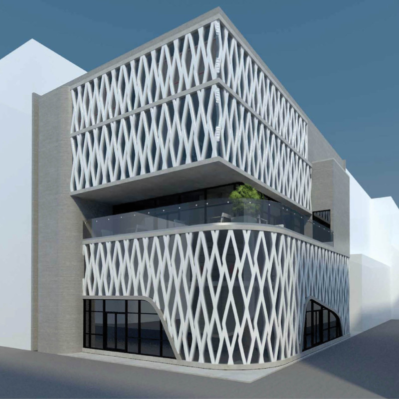 Lattice Facade and Sustainable Concrete Framework Creating a Community Learning Center