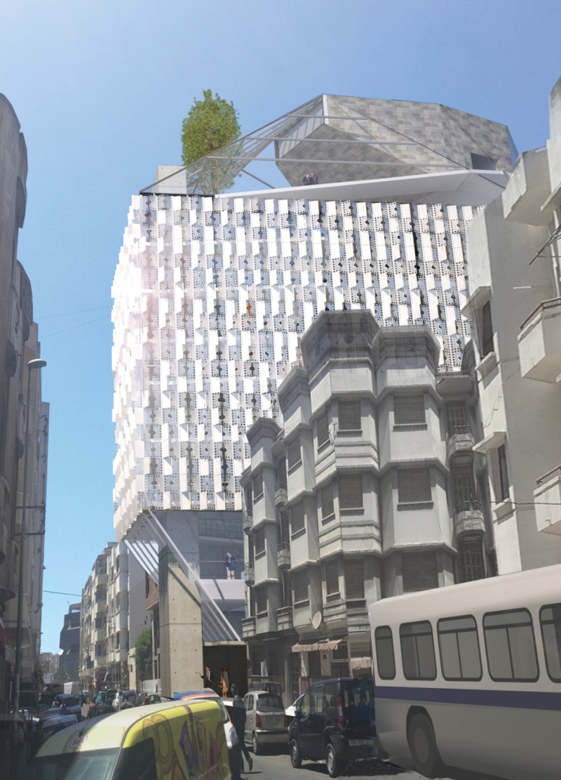 Perforated Aluminum Facade and Green Terraces Transforming Urban Library Experience