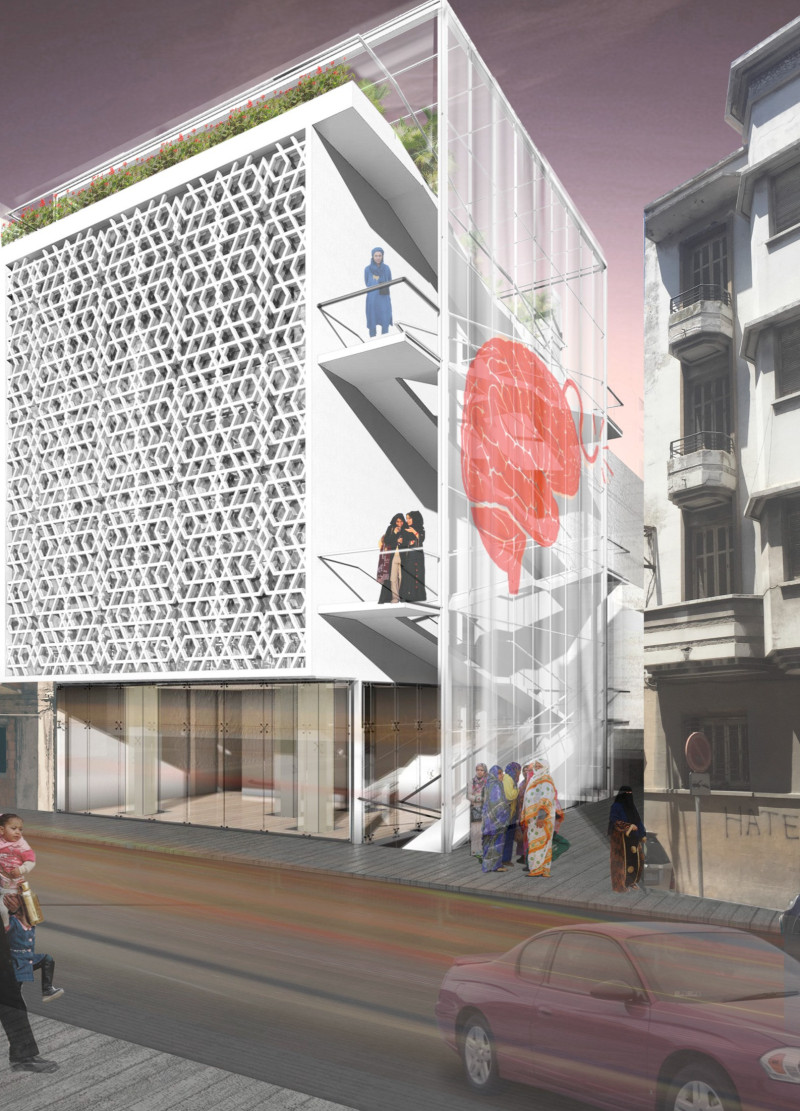 Perforated Concrete Facade Integrating Natural Light in a Memorial Space