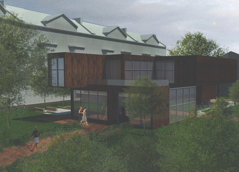 Healing Space Crafted with Concrete and Natural Wood in a Community-Focused Center