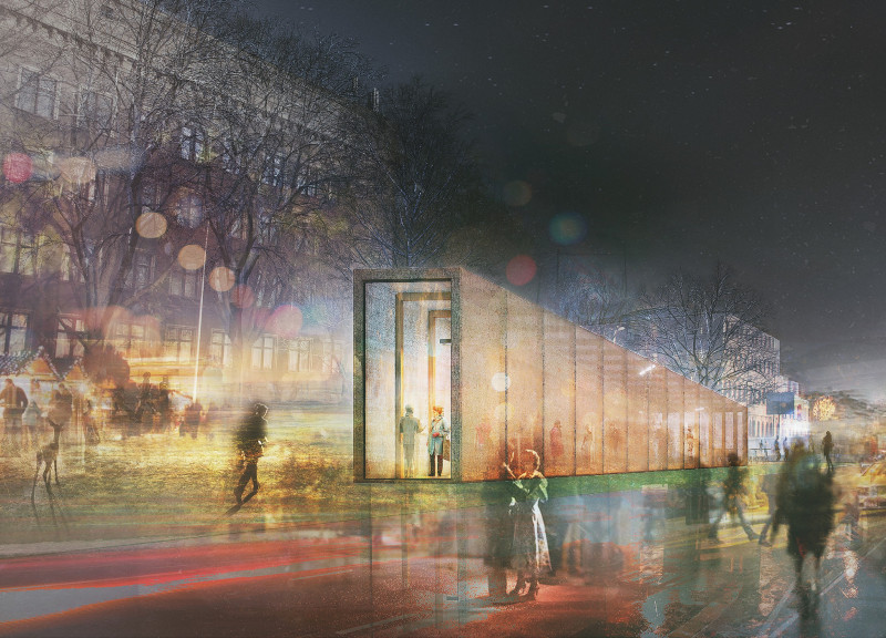 Linen-Faced Memorial Integrating Wood Structure and Interactive Exhibits in Riga