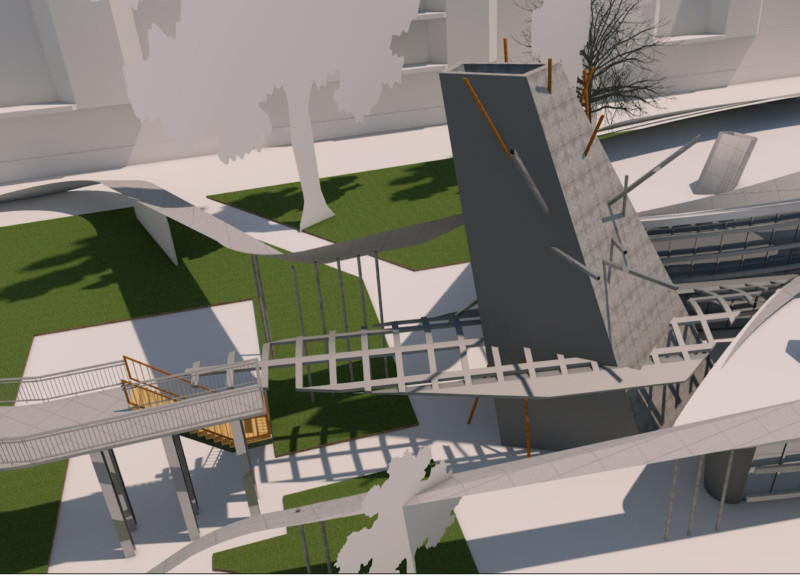 Charred Wooden Shingles and Natural Stone Form a Community Awareness Center Fostering Health Conversations