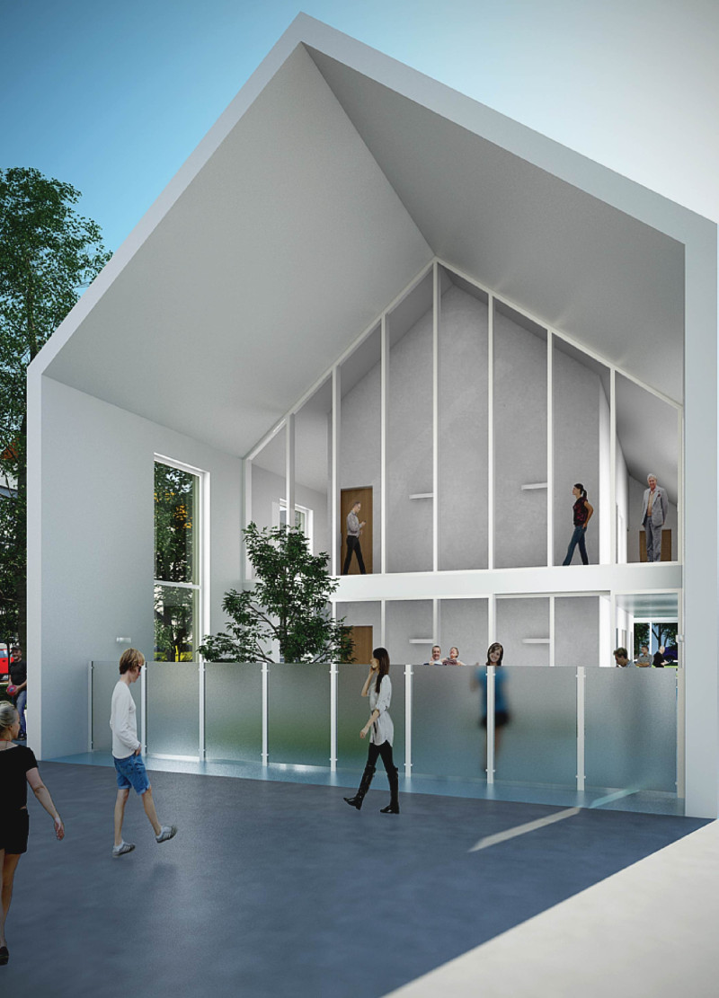 Folding Facades and Plant-Based Resins in a Community Wellness Space