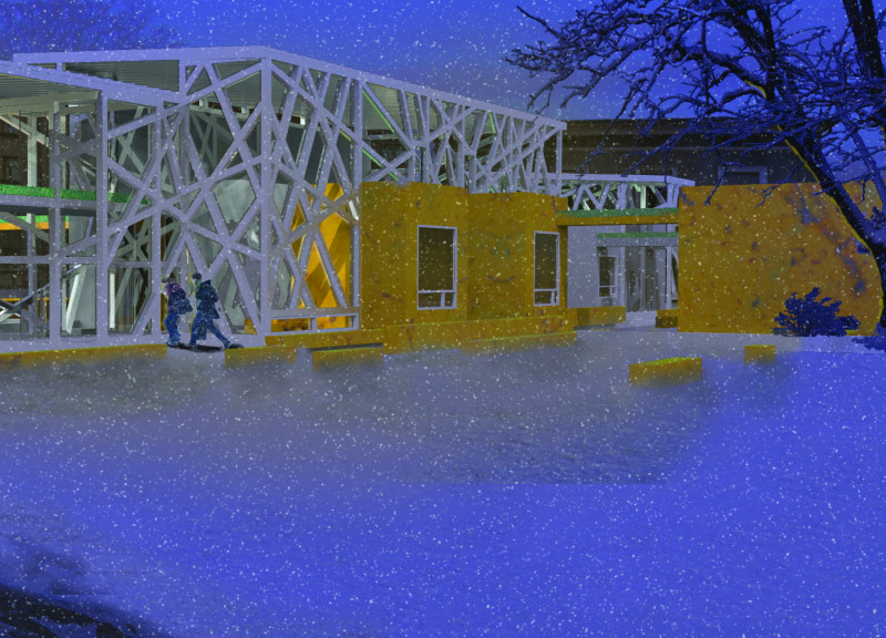 Corten Steel Structure Enhancing Well-Being Through Green Roof Integration