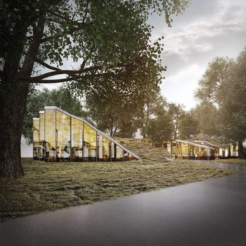 Electrostatic Air Filtration Within Charred Timber and Glass Structure for Urban Resilience