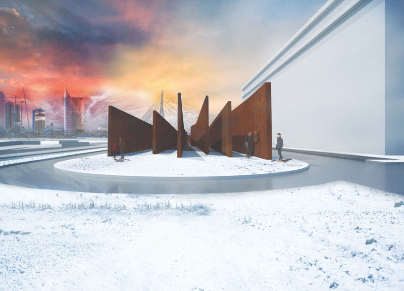 Engaging Spaces Created Through Weathered Steel and Thoughtful Landscapes for Cultural Reflection